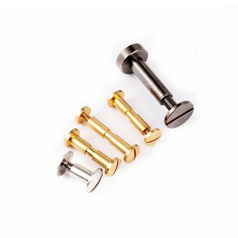 Handbag metal fittings gold plated various Chicago screws nail buckles with screw rivet for bags