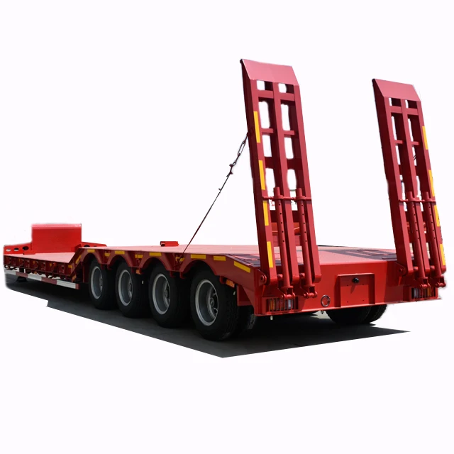 China Manufacture TONGYA Lowbed Semi Trailer For Transport Heavy Duty Equipment  with gooseneck