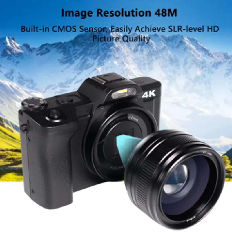 4K Photography Hd 48M Outdoor DV HD 3.7 Inches Camcorder Auto Focus Digital Camera Home Travel  Cameras ll