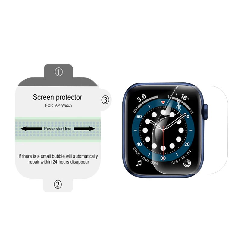JJT Inteligente ТПУ Смарт-часы защита экрана 3D полное покрытие для Apple