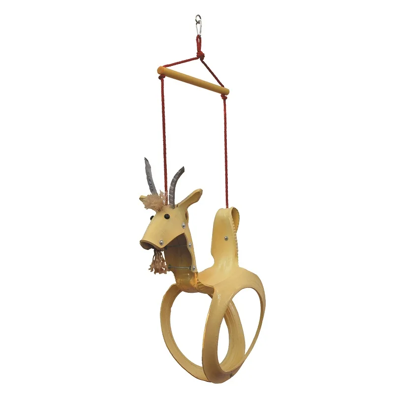 
gold Goat Recycled Tire swing kids Swing for Kids 3 to 10 years old 