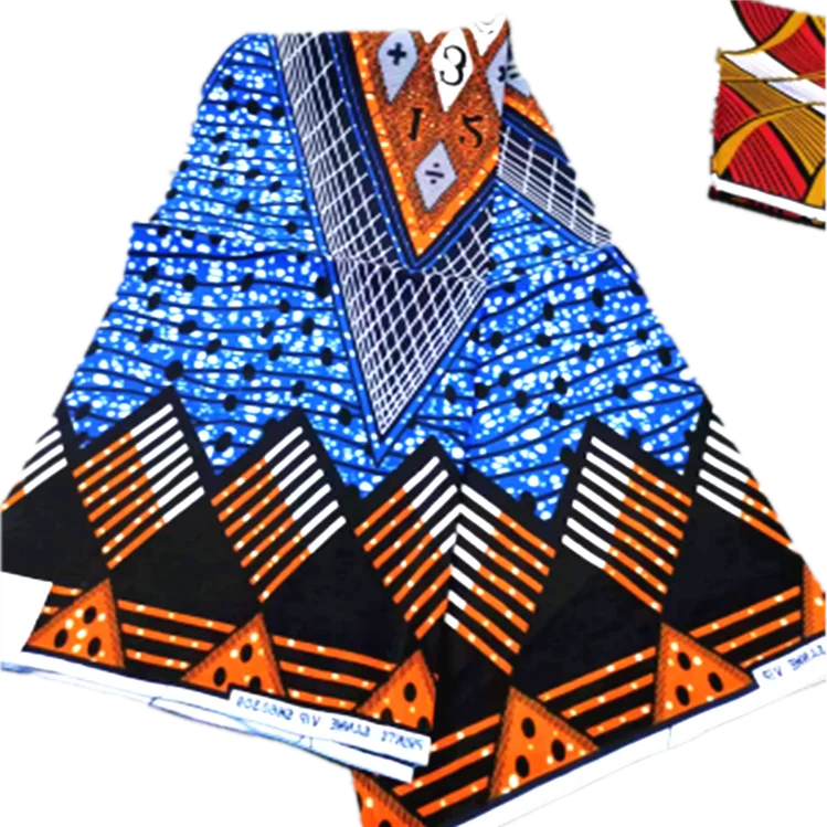 High quality 100 percent cotton Veritable African Wax Fabric Nigerian Ankara Block Print Batik Fabric For Sewing