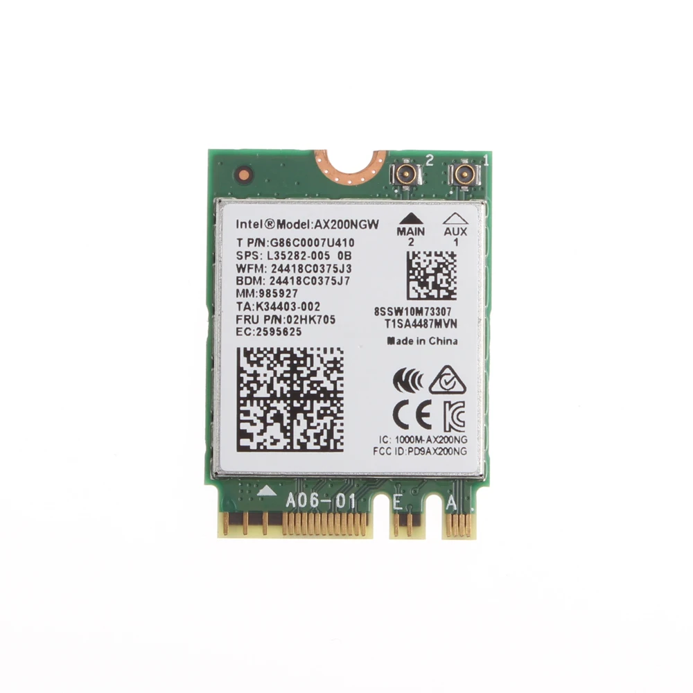  Для Intel wifi6 AX200 NGFF M.2 WiFi карта AX200NGW BT 5 1 сетевая 6 NGW для ПК двухдиапазонный ГГц/2 4