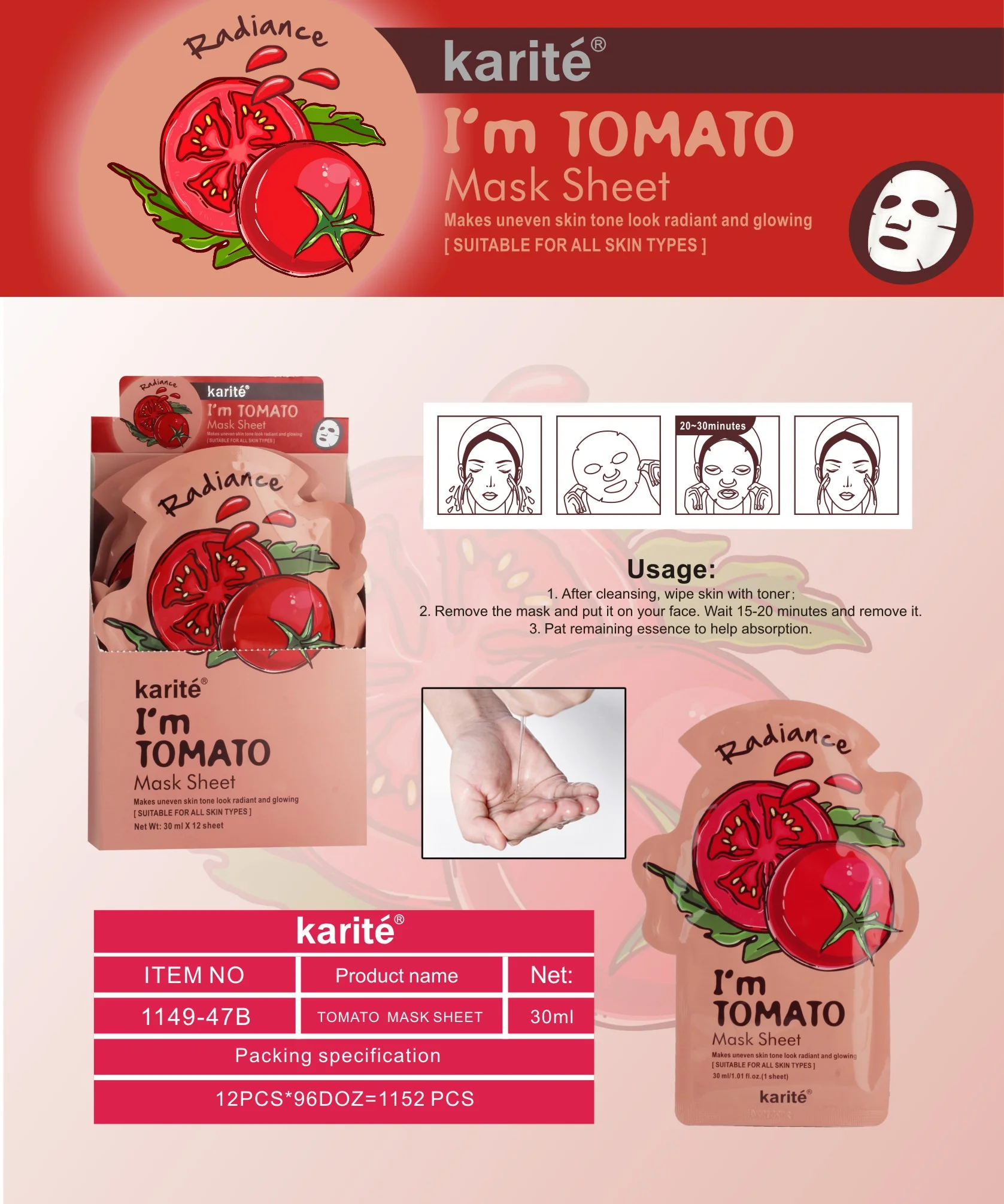 Mask Whitening Mask Paper Sheet Korea Skin Care Moisturizing Sheet  Korean Facial Mask Combo Pack