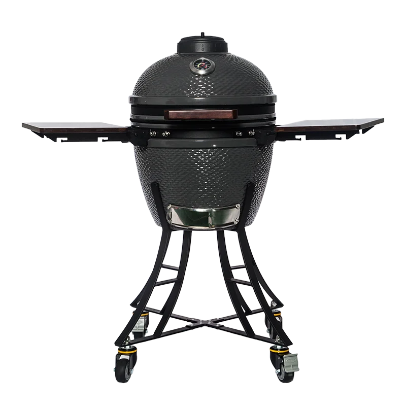 factory direct medium size 18' dark grey ceramic kamado grizzly  grill for outdoor use steak