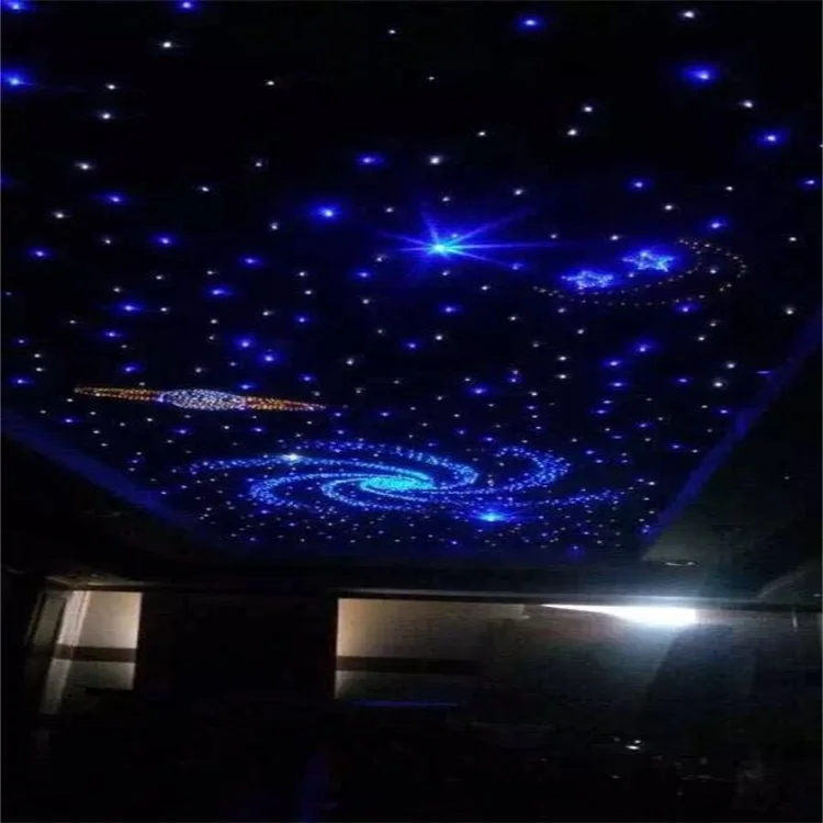 custom color nebula shooting star Plastic fiber optic star tile for home roof and hotel ceiling interior decoration
