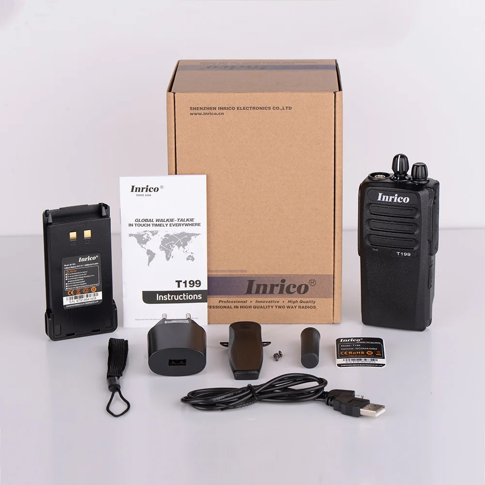  Inrico 3G/2G/Wifi Android сеть двухстороннее радио T199 Совместимо с zello