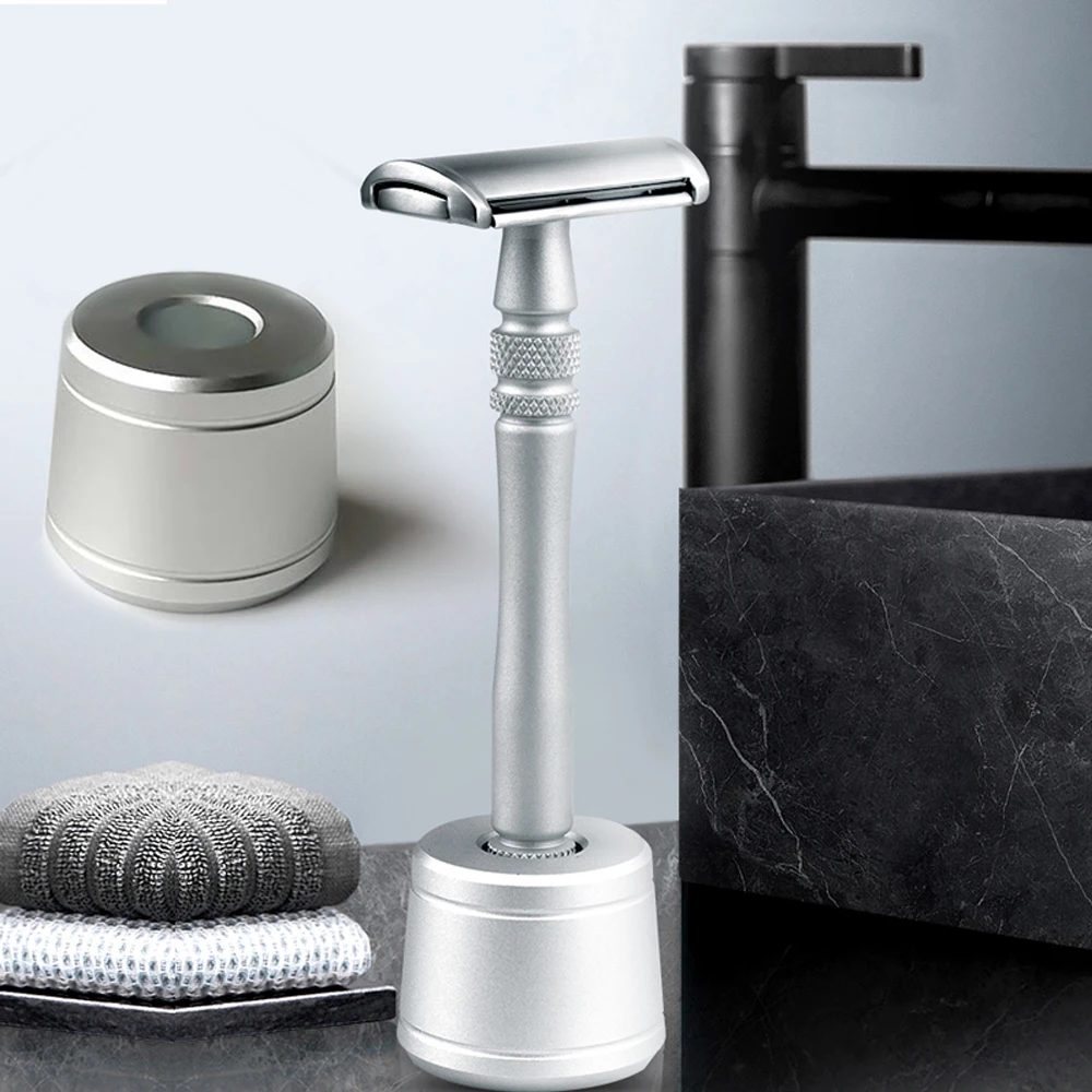 Spolo General Adjustable Safety Razor Stand Holder Aluminum Alloy Base For Razors Are Fit For Handle Of Diameter 16 mm