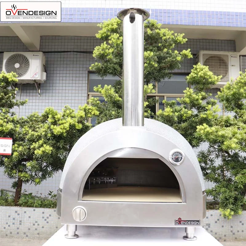 800mm Diameters Countertop Refractory Dome Oven Grey Gas Tandoor Pizza Clay Oven With Adjustment Feet