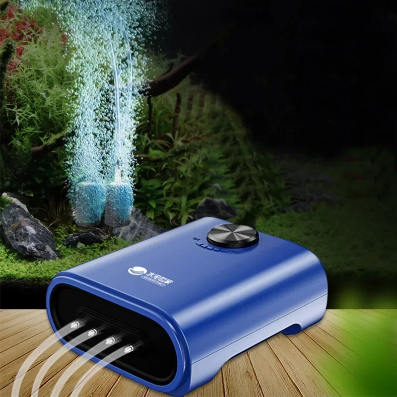 Silent Aquarium Oxygen Air Pump with Check Fish Tanks Accessories Oxygenator Compressor Aerator 220-240v