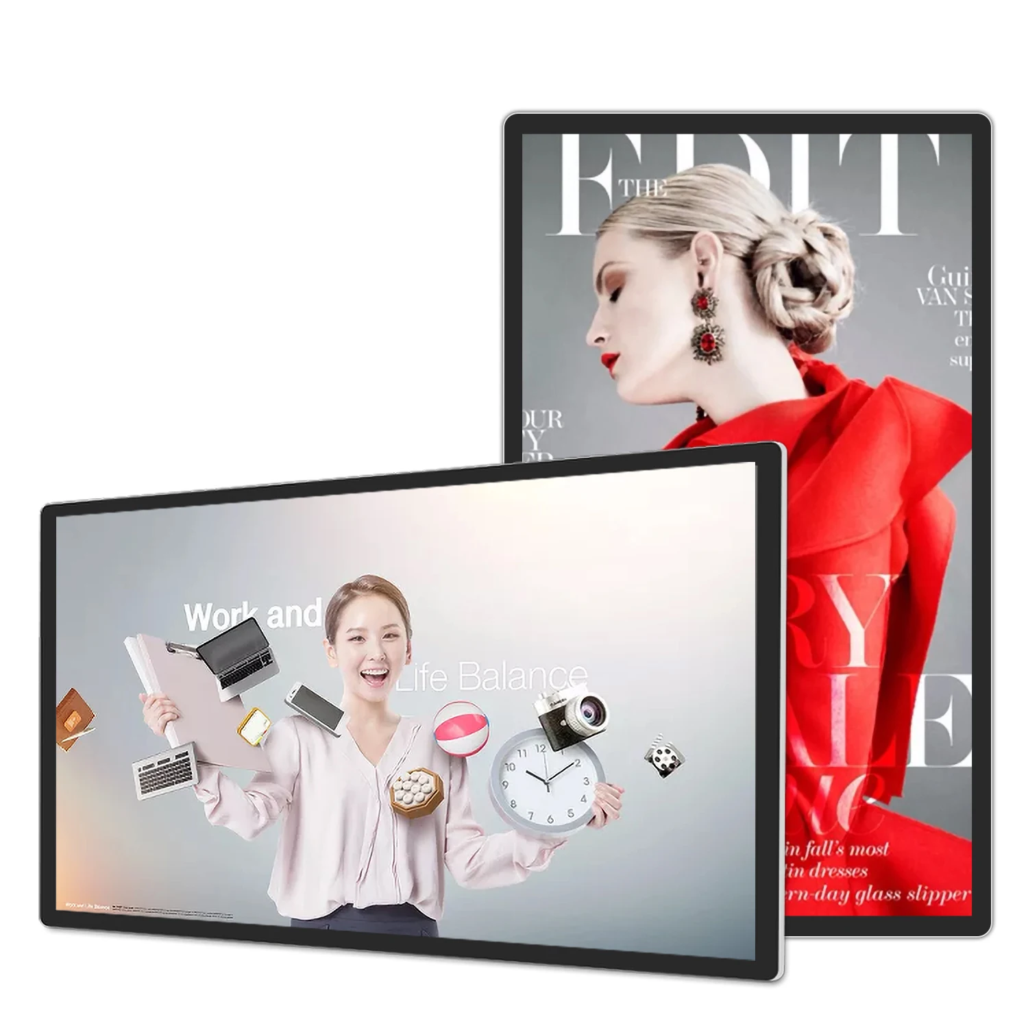 Wall digital signage 55 inch LCD screen Android media player advertising equipment display hanging advertising player