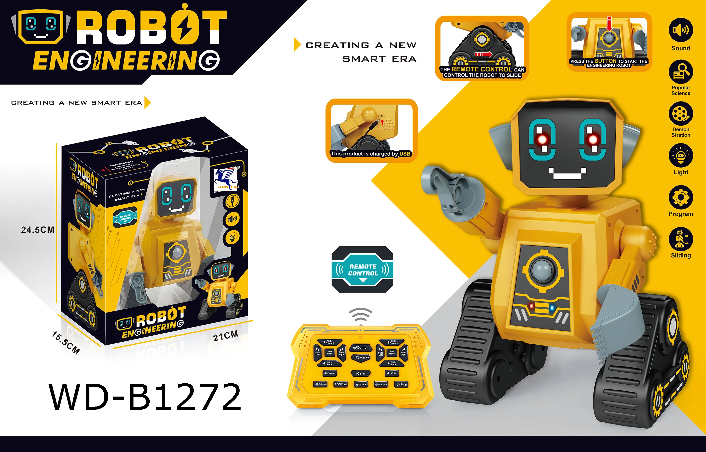 Hot Sale Kid Head Touch Sensor Electronic Smart Q Robot Toy Mini Smart Robot For Early Educational Kids Toy