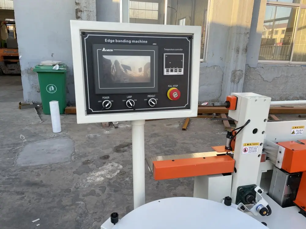 Cabinet door melamine laser mdf pre milling curve pvc board wood pur auto automatic edgebander edge banding machine with trimmer