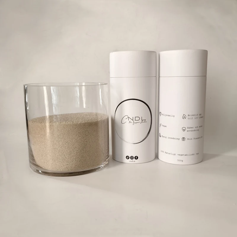 party novelties new product ideas 2024 pearl powder plant-based natural long burning sand candle wax in  packaging gift box