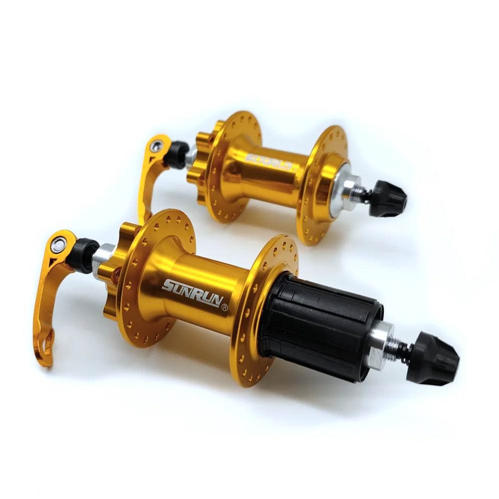 Bicycle Hub Material Aluminum Disc Model with sealed bearing SUNRUN FH-M02 RM-M02 GOLDEN MTB alloy hub