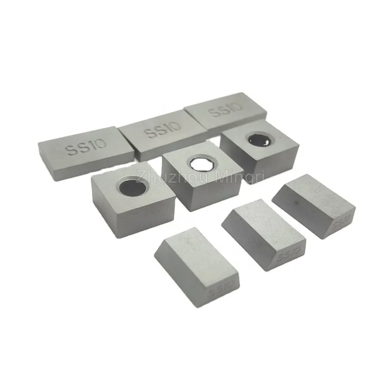 Rectangular Shape Stone Cutting YG8 / YG8C Tungsten Carbide SS10 Tips