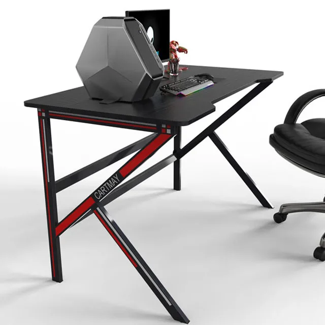 
 Прямые продажи с фабрики, маленький черный Mdf устойчивый к выцветанию, сверхпрочный игровой стол, компьютерный стол  