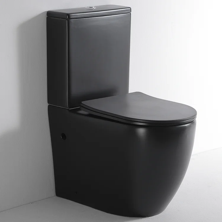 Bathroom two-piece standing WC Rimless design toilet set with Watermark certificate