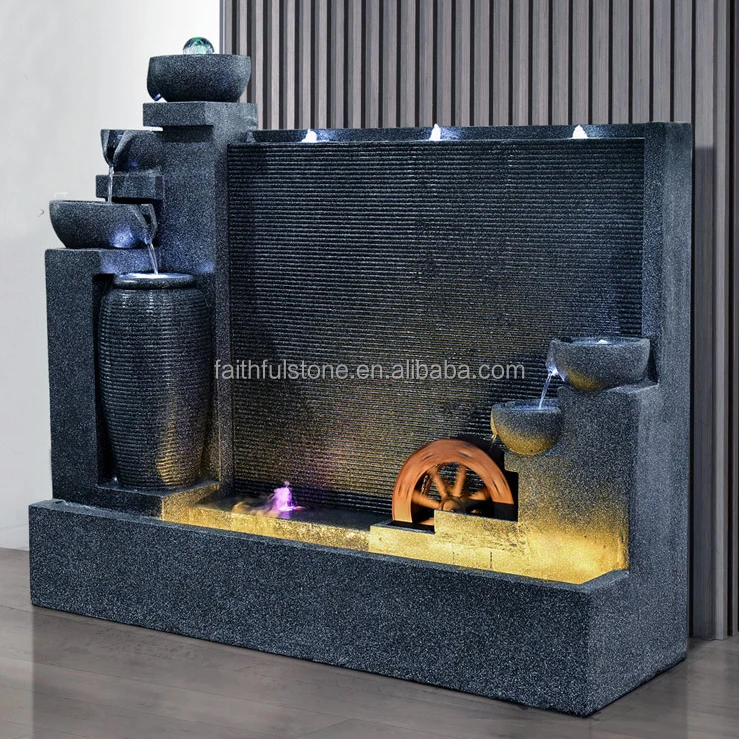 custom natural granito boquilla de fuente granite stone waterfall water wall fountain