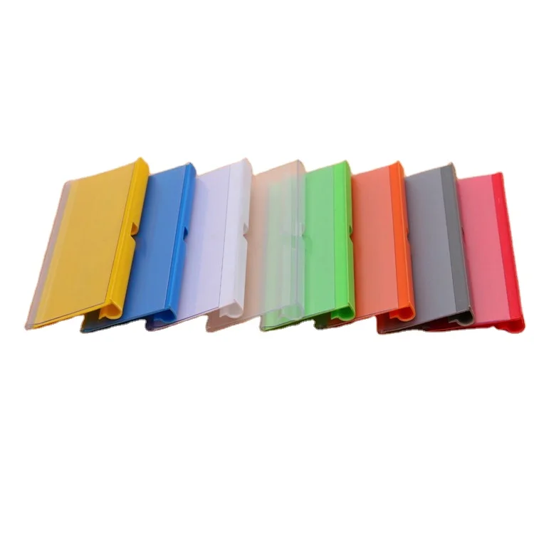 Single Color Supermarket PVC Flip Scan Snap-on Shelf Plastic Price Data Strip Label Holders Tag Holders Sign Holders