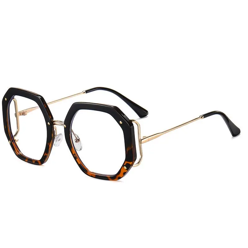 95243 New Trendy Sunglasses Manufacturers In China Metal Big Frame Polygonal Sunglasses 2022