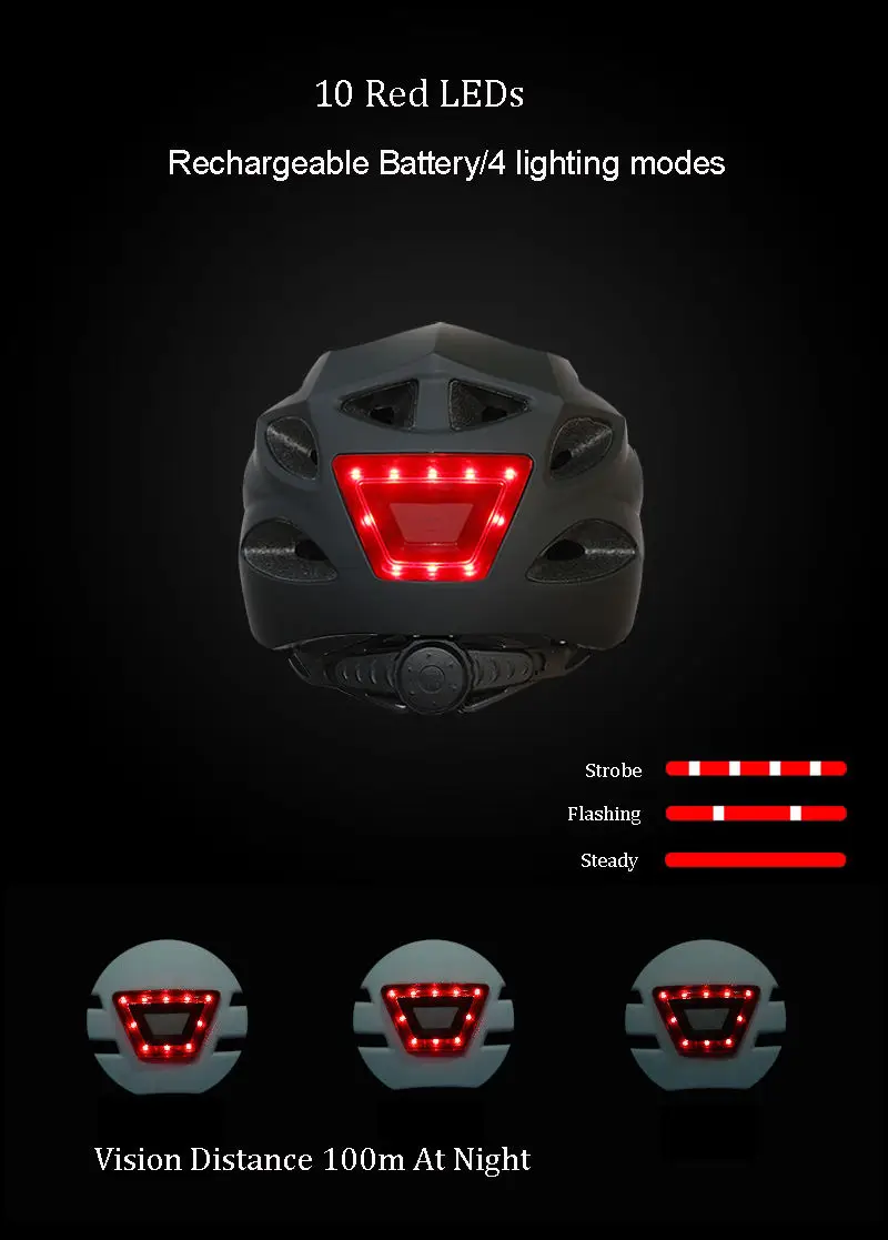 Smart LED Warning Flash Riding Scooter helmet with light for Electric Scooter and Other bike bicycle Or Motorcycle accessories