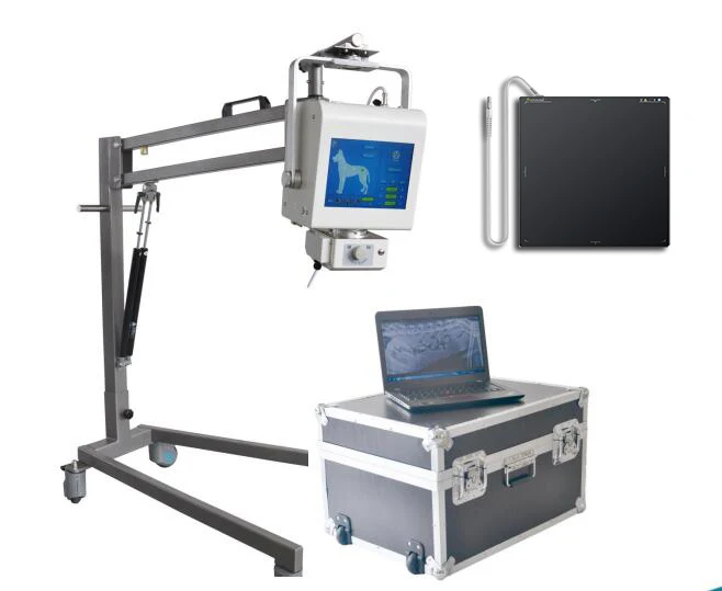 Hot Selling Veterinary Portable built-in battery X-ray Machine with flat panel and laptop for pet cat dog horse cow