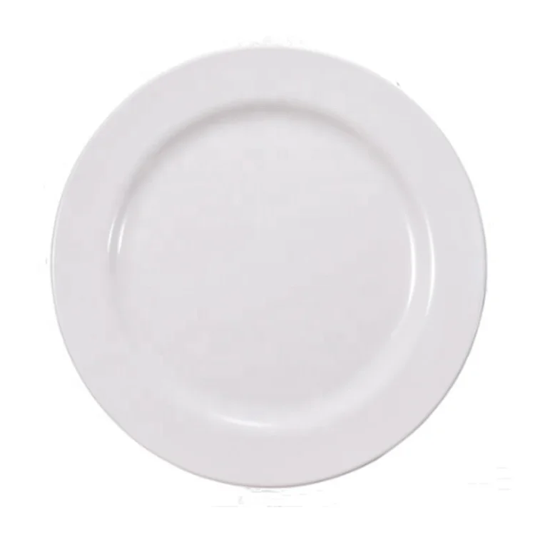 High Quality Hotel White Dishes & Plates Plastic Melamine Tableware Plate Dinnerware Sets Dinner Charger Plate For Restaurant