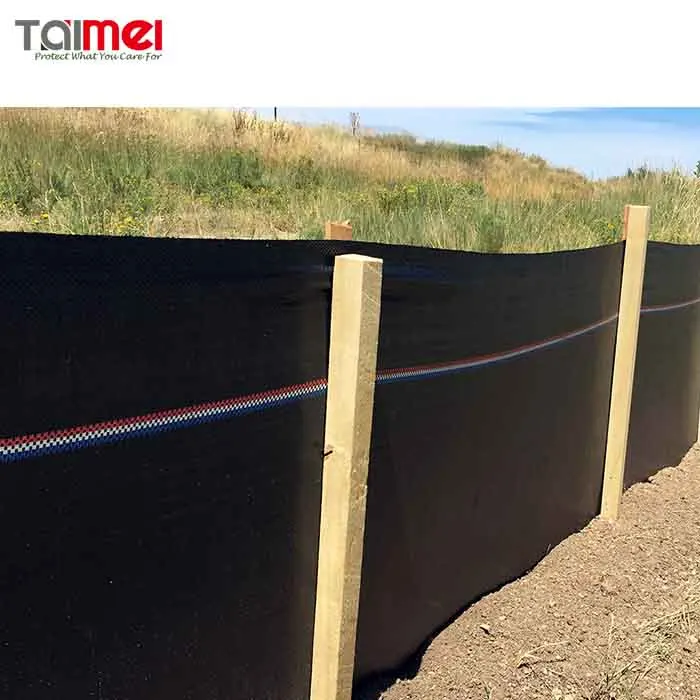 PP Woven Black Construction Silt Fence Used for Farm