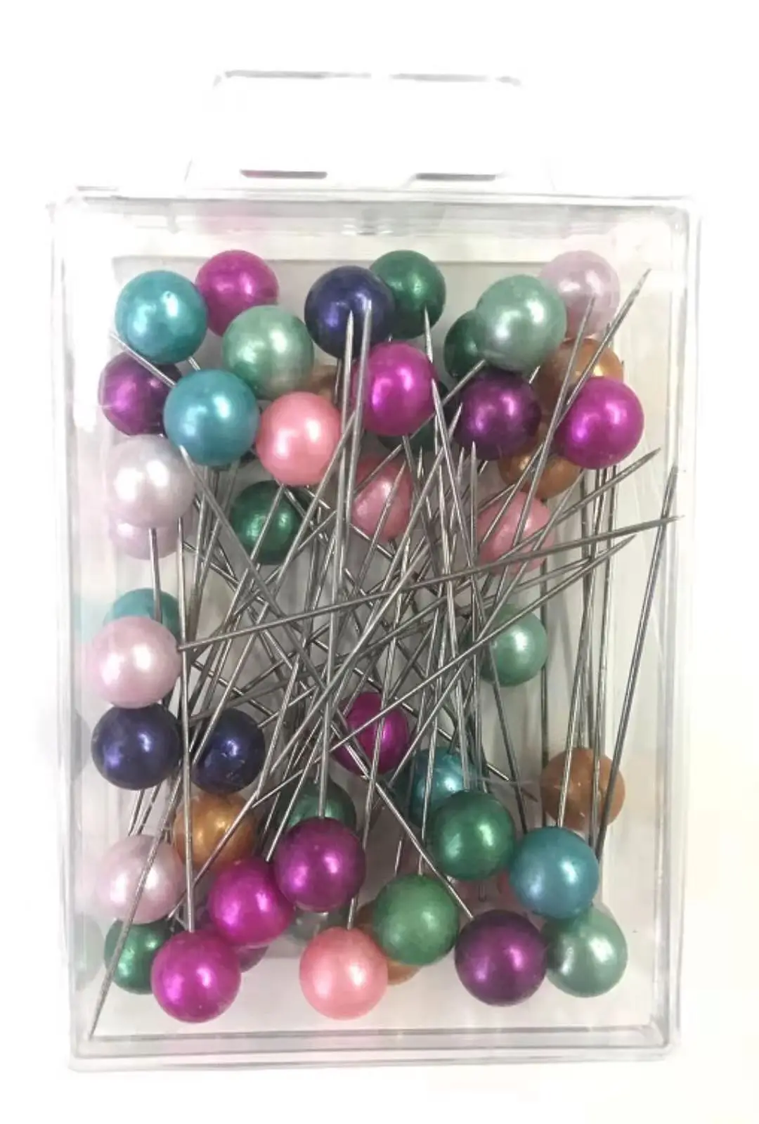 Factory Supply 100 Pcs Pearlescent Color Positioning Pins Dressmaking Pins Sewing Tools Round Pearl Head pin DIY Sewing