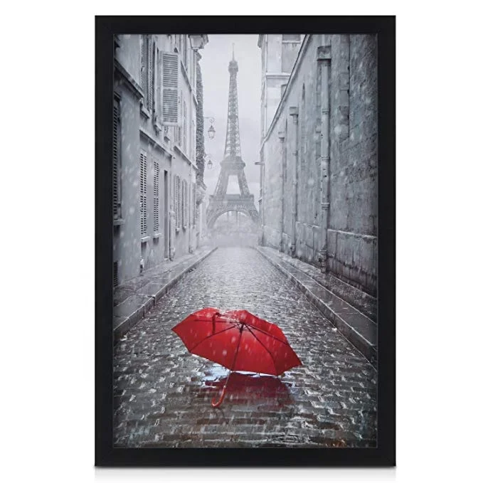 11x17 inch Wholesale cheap customize Contemporary Creative mount artwork black wood picture photo poster frame