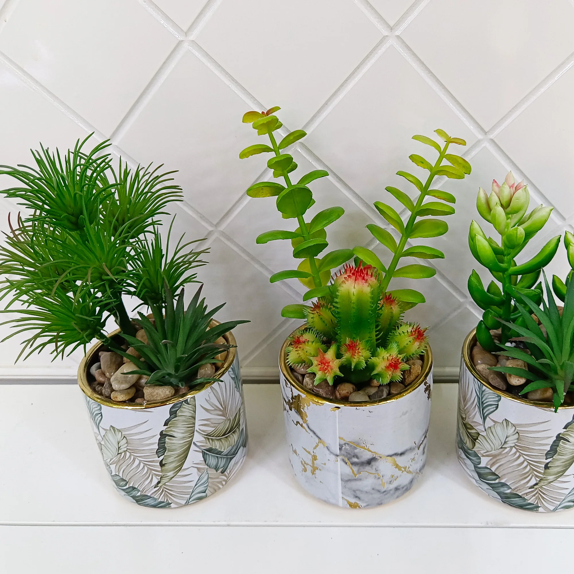 Creative Artificial Succulent Potted Office Desktop Decoration Gifts Artificial Plants in Pots Decoration Home Decor