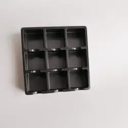 customized chocolate insert tray PET  blister container packaging plastic trays black PET chocolate blister tray