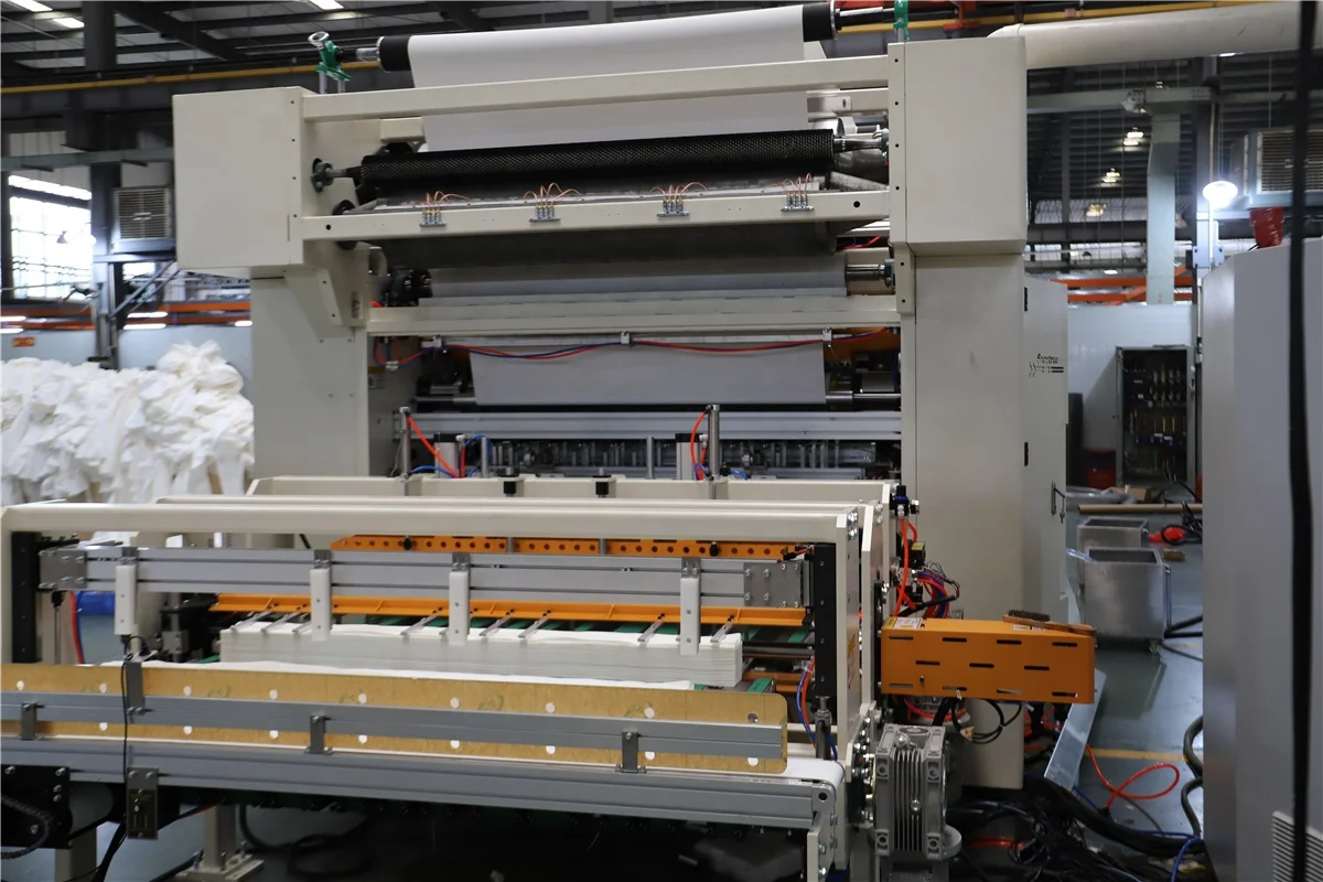 Automatic embossing rewinding cutting facial tissue paper making machine manufacturing