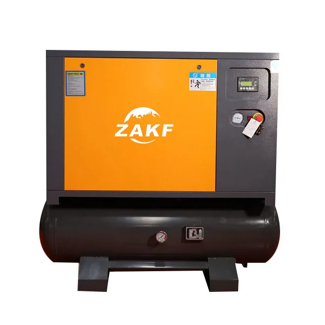 High Quality 8Bar Integrated Screw Air Compressor 7.5KW 10HP 380V/50HZ Fixed Speed Oil Injected Air Compressor