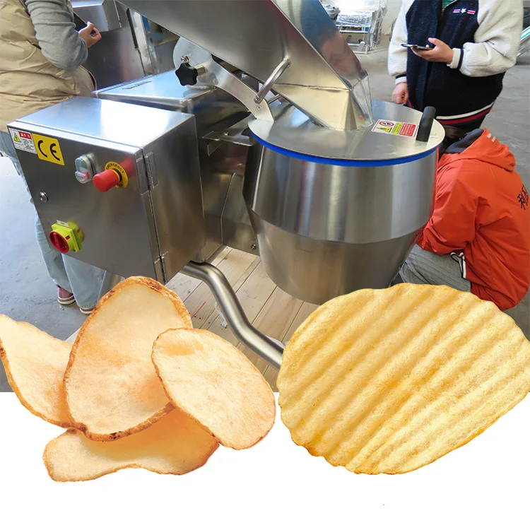 Industrial Potato cassava yam wave V flat chips slicing making machine