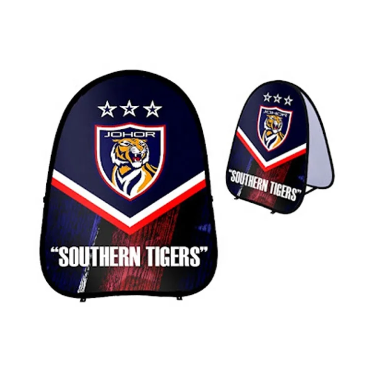 Oval Circle Portable Fabric Pop-Up Banner Sign For Sport Advertising Eco Folding 2X1M Stretch Collapsible A Frame Pop Up Banner