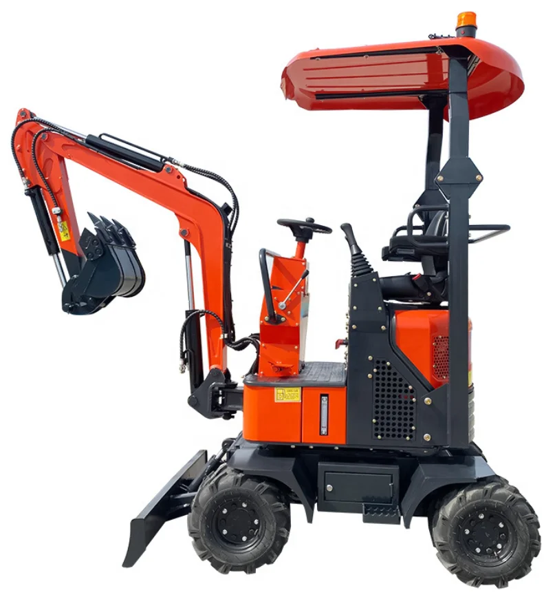 XDEM 1.2ton Mini Wheel Excavator 4 Wheels Tire Digger mini digger