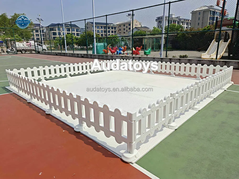White Indoor Playground Plastic Backyard Playpen Soft Play Fence For Kids