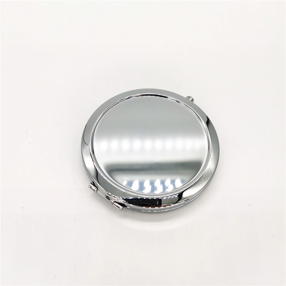 DIY Mirror Base Double Sides Metal Folding Compact Pocket Makeup Mirror