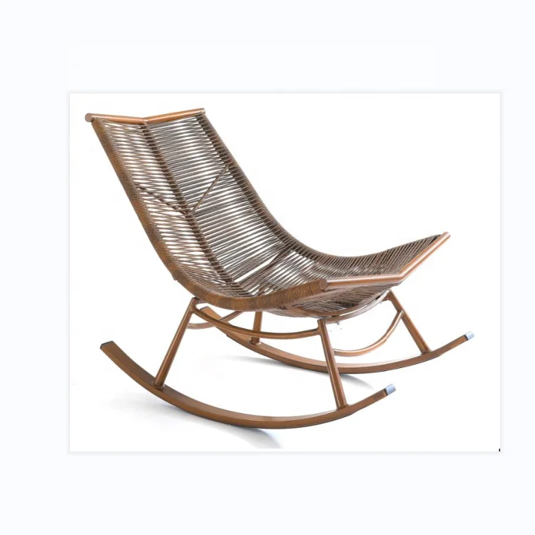 Wholesale hot selling balcony outdoor chair patio furniture set garden furniture rope sofa rocking chair