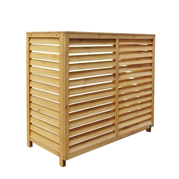 Customized exterior outdoor unit air conditioner ac louver cover Radiator Storage Rack Cover