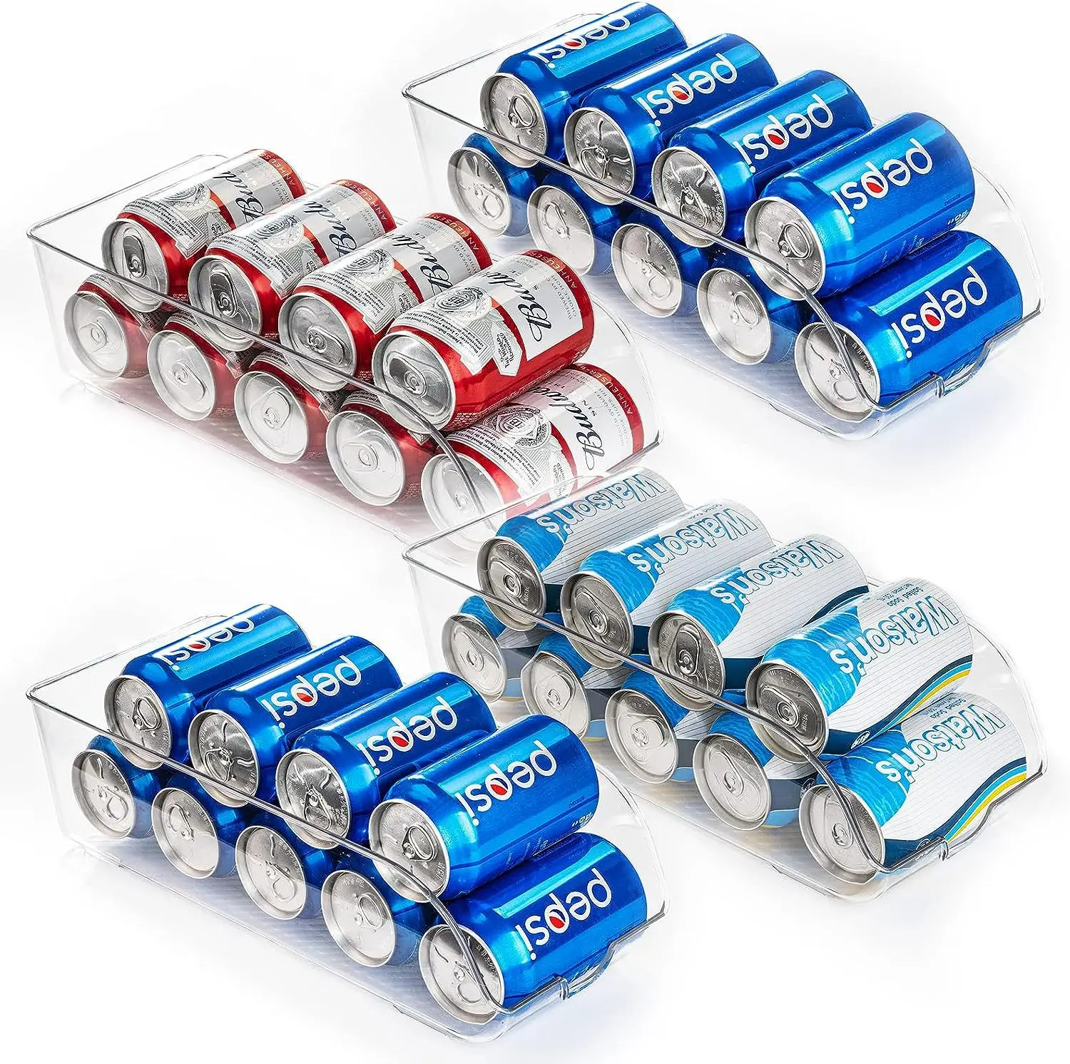 Tiktok Hot Fridge Stackeable Beer Soda Can Drink Dispenser Organizer For Refrigerator