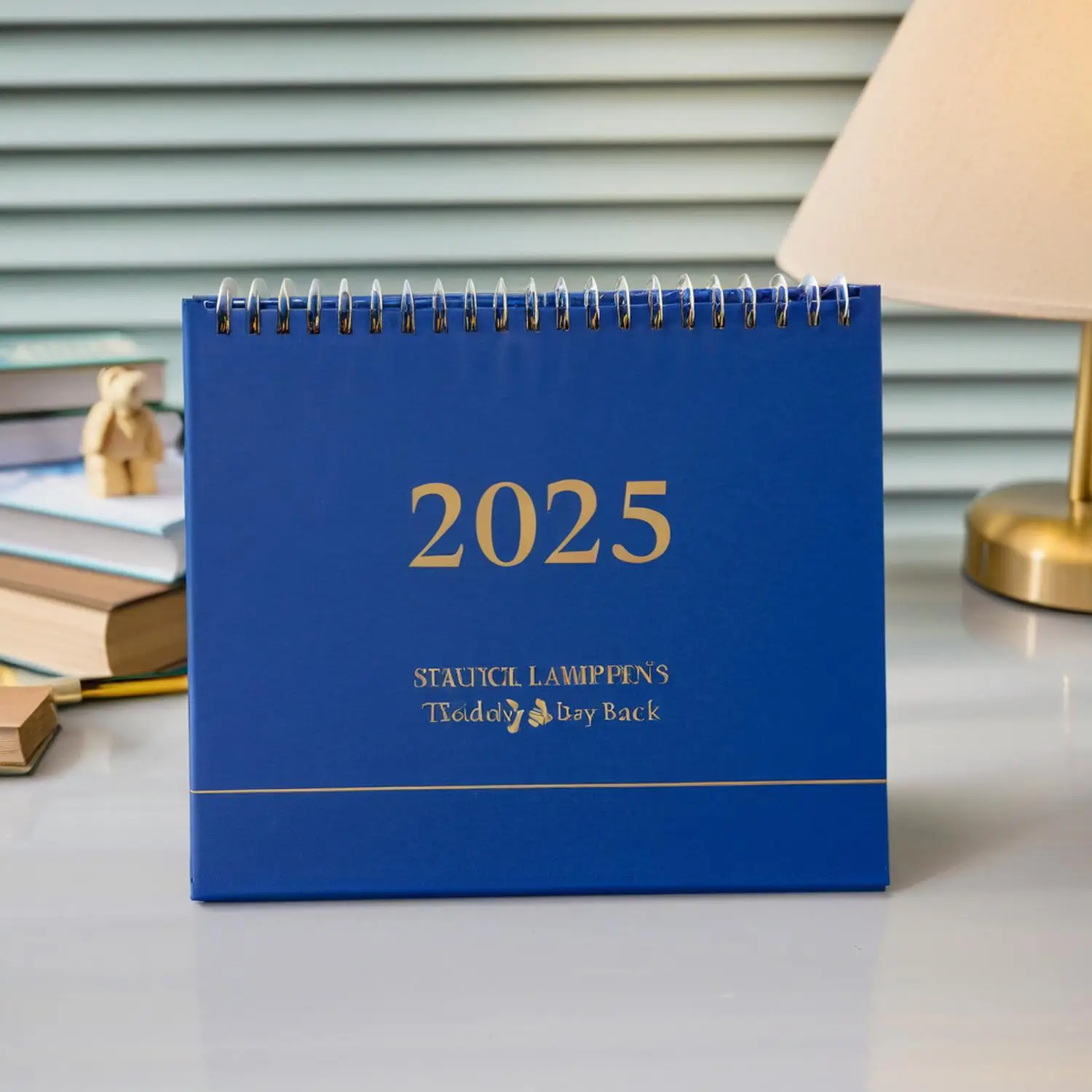 Custom Calendar Paper Spiral Monthly Undated Stand Flip Table Desk Top Paper Calendar