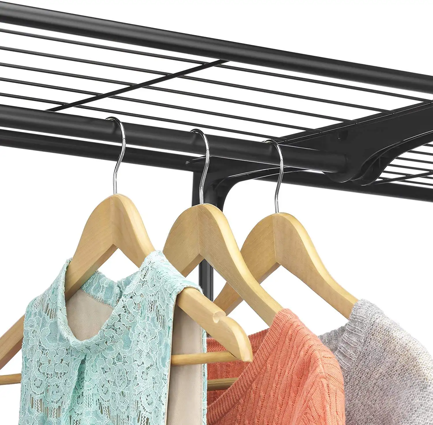 Simple Houseware Freestanding Clothes Garment Organizer Closet Wardrobes For Bedroom Furniture Sale