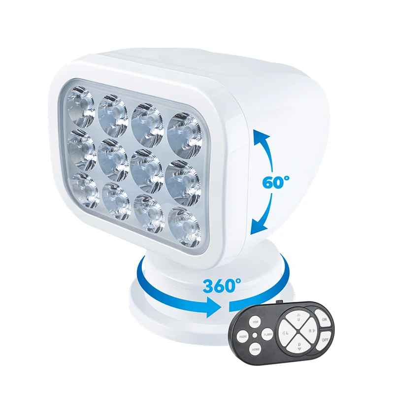 SEAFLO marine lighting 10-30V marine LED light  2700LM super bright LED light source Remote Control LED Searchlight