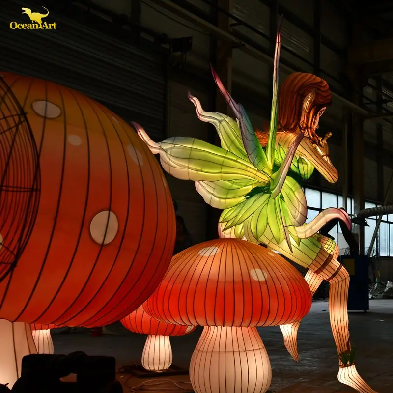 Chinese New Year Led Lantern Traditional Festival Silk Lantern Lights Show