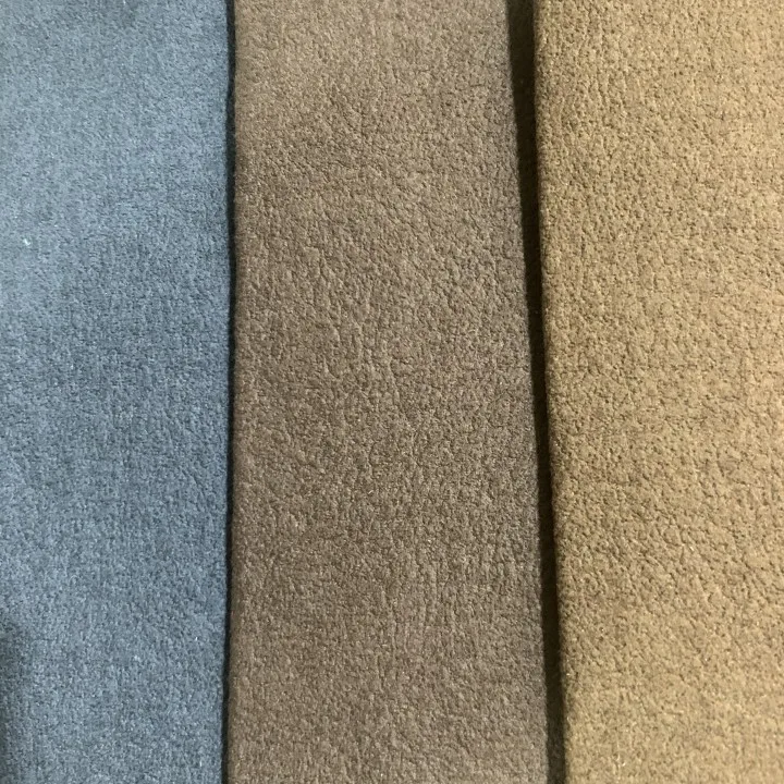 Wholesale manufacturer Sofa fabric 100% Polyester  plain Tricot fabric 400gsm color customized