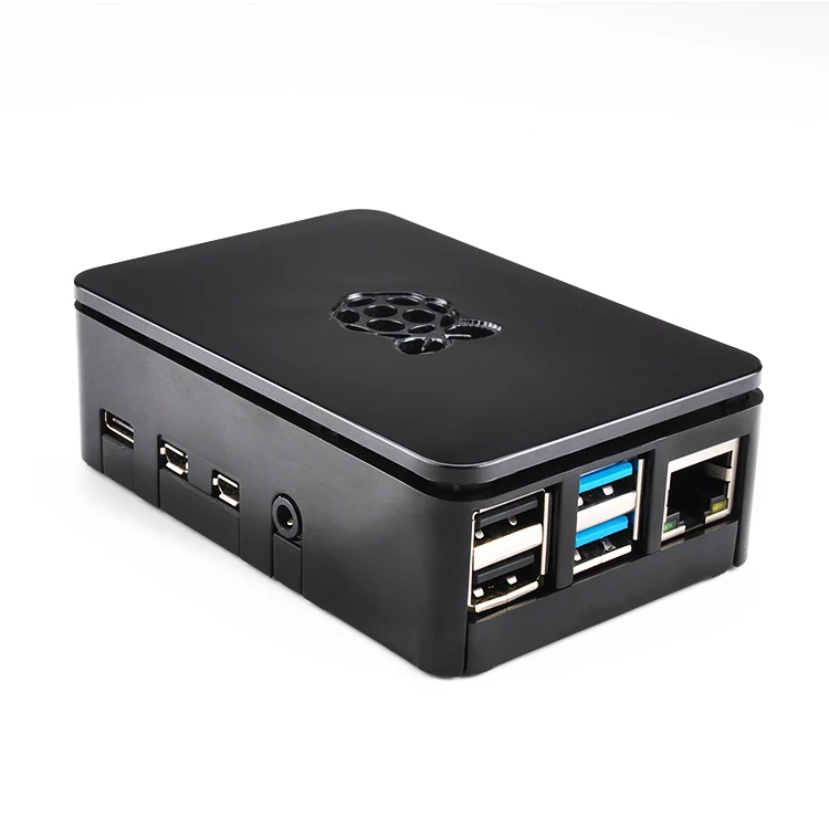 Корпус из АБС-пластика для Raspberry Pi 4 Model B прозрачный черный корпус