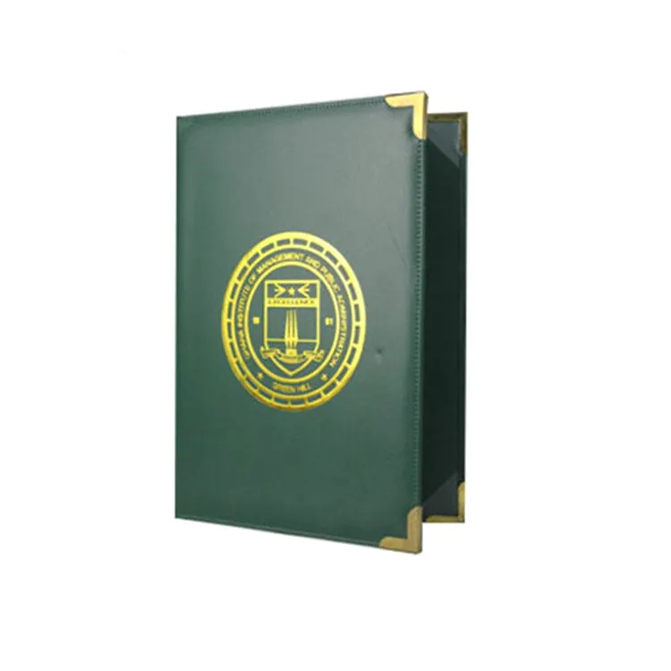 
Factory Custom Direct Sale A4 Diploma Document Cover Leather Certificate Holder 